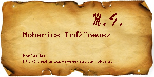 Moharics Iréneusz névjegykártya